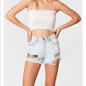 High Waisted Denim Shorts